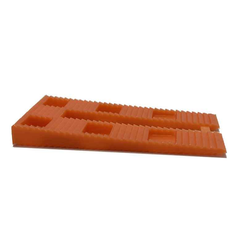 Systemcal -Coins crantés KDS - fourchette - 80x40x8 mm (orange) - PRUNIER SYSTEM+ GREENCASTOR